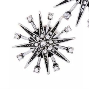 β€οΈNWT Vintage Style Snowflakes Stars Crystal & metal pins